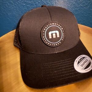 TravisMathew Black Mesh Snapback Hat